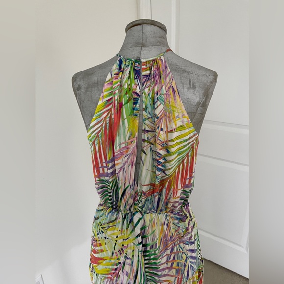 PARKER TROPICAL PRINT TIERED KEYHOLE DRESS - Picture 6 of 13